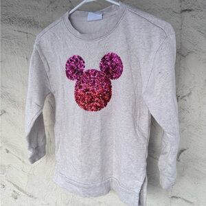 Gap Kids Pink Glitter Mouse Sweatshirt size: 8